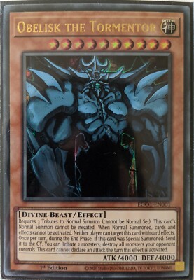 YuGiOh Obelisk the Tormentor Ultra Rare 1st Edition EGO1-EN001 NM-image