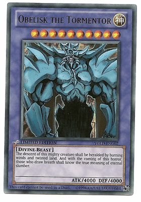 Obelisk the Tormentor YGLD-ENG02 Ultra Rare Yu-Gi-Oh GOD Card Limited Edition-image