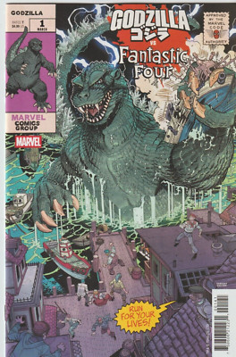 Godzilla Vs Fantastic Four # 1 Monster Variant NM Marvel 2025 [Y1]-image
