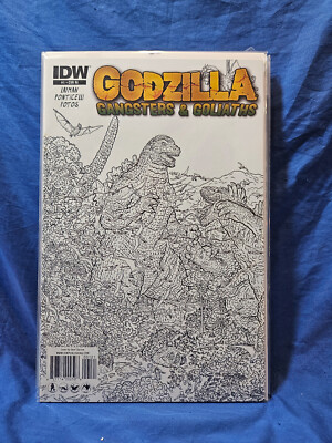 Godzilla Gangsters & Goliaths #1 1:10 RI Geof Darrow Sketch Variant IDW 2011 VF+-image