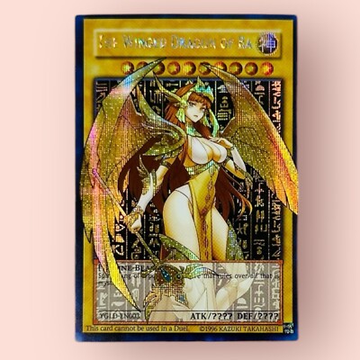 Winged Dragon Ra Waifu YuGiOh Full Art Foil Rare Goddess Doujin Card - NM-image