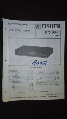 Fisher eq-886 service manual original repair book stereo eq graphic equalizer-image