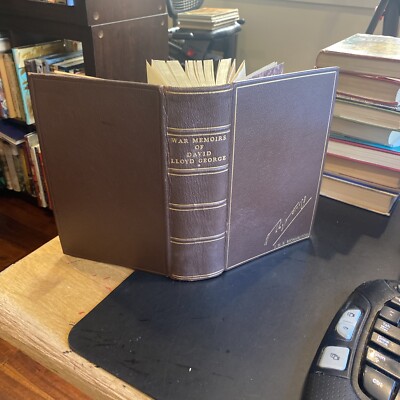 WAR MEMOIRS OF DAVID LLOYD GEORGE Vol I 1938 Leather HC World War I-image