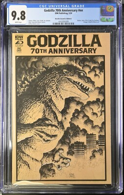 CGC 9.8 Godzilla 70th Anniversary #1 ARTHUR ADAMS 1:50 Incentive IDW-image