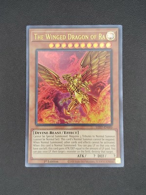 The Winged Dragon of Ra (Alternate Art) LED7-EN000 NM 001-image