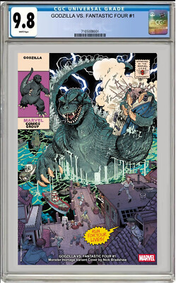 GODZILLA VS. FANTASTIC FOUR #1 BRADSHAW HOMAGE VARIANT CGC 9.8 PRESALE 3.19-image