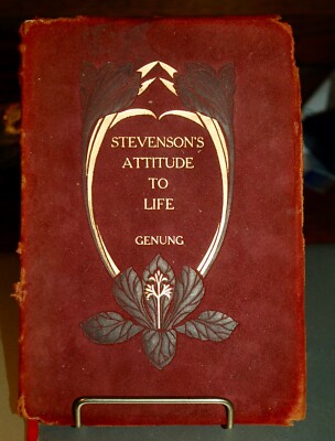 Vintage 1901 Stevenson's Attitude to Life by Genung- Leather-image