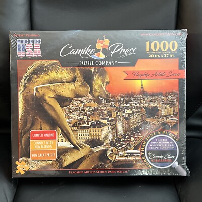 Camike Press Flagship Artists Puzzle 1000 Pieces “Paris Watch” Gargoyle Watches-image