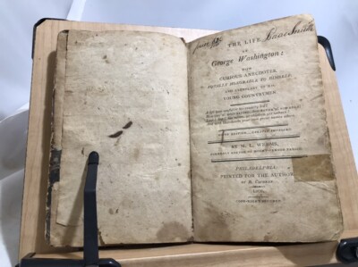 1808 Sixth Edition Life of George Washington, Curious Anecdotes Half Leather-image