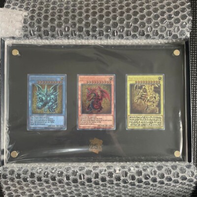 YuGiOh TCG 25th Anniversary Stainless Steel Egyptian God Cards Commemorative-image