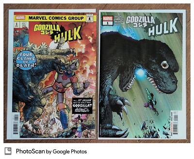 Godzilla Vs Hulk #1 Nick Bradshaw Monster Homage Cover Variant Marvel Comic-image