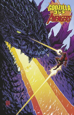 GODZILLA VS. AVENGERS #1 TAKASHI OKAZAKI FOIL VARIANT  - PRE-ORDER 06/18-image