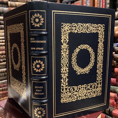 Easton Press:  SIGNED: JOHN UPDIKE: SELF-CONSCIOUSNESS: MEMOIRS: FIRST ED.-image