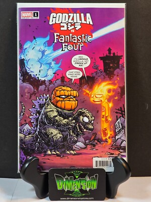 GODZILLA VS. FANTASTIC FOUR #1 MARVEL 2025 NM 1ST PRINT SKOTTIE YOUNG VARIANT-image
