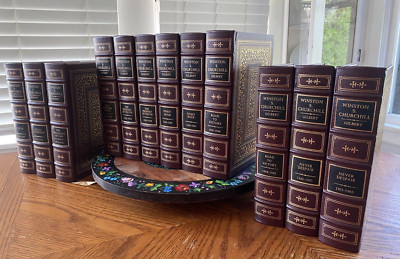 EASTON PRESS - Winston S. Churchill 12 VOLUMES 1994 Gilbert Biography LEATHER-image