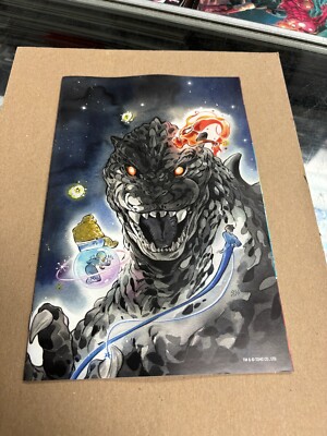 Godzilla vs Fantastic Four #1 1/100 Momoko Retailer Incentive-image