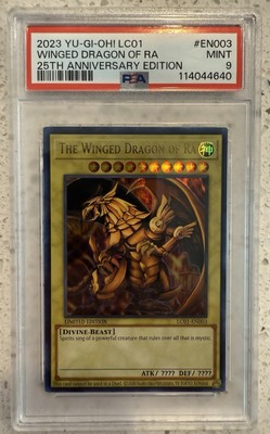 The Winged Dragon of Ra (25th Anniversary Edition) LC01-EN003 PSA 9 Ultra Rare-image