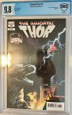 Immortal Thor #15 CBCS 9.8 NM/MINT Graded Godzilla Variant Cover Marvel Comics-image
