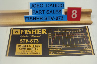 Fisher STV-873 Cabinet Badge. Very good Condition.-image