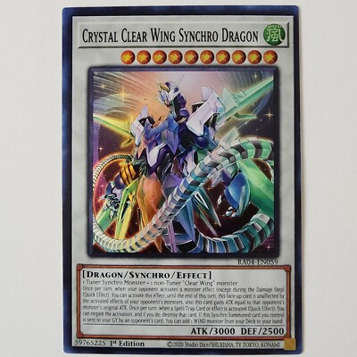 Crystal Clear Wing Synchro Dragon - RA04-EN059 - NM - Super Rare - 1st ed-image