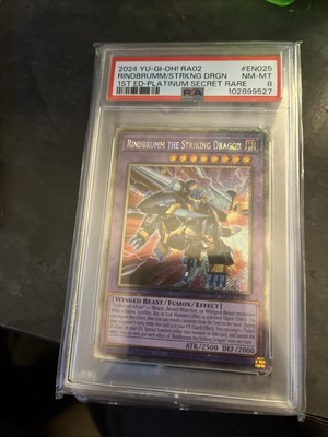 2024 YuGiOh! RA02 Rindbrumm the Striking Dragon 1st Ed. Secret Rare PSA 8-image