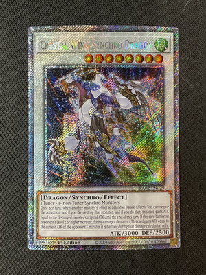 Yu-Gi-Oh #RA02-EN029 Crystal Wing Synchro Dragon 1st Ed Platinum Secret Rare LP-image