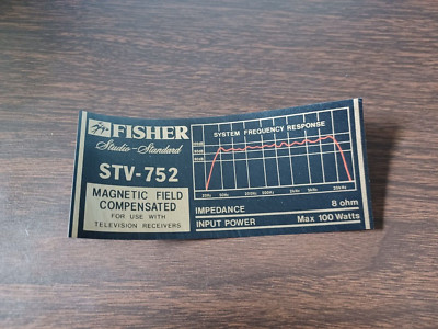 Fisher STV-752 Speaker front  label-image