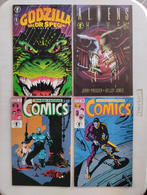 1990's Dark Horse Comics Lot Of 4 Godzilla, Aliens, Robocop, James Bond, Nice-image