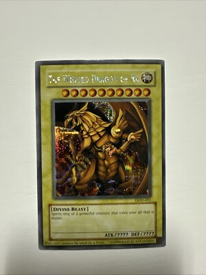 YUGIOH! Winged Dragon of Ra DOD-001 Dawn of Destiny Xbox Limited Edition Damaged-image