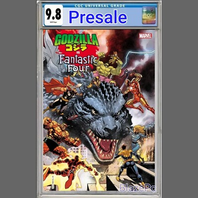 Godzilla Vs Fantastic Four #1 CGC 9.8 Leinil Yu Variant Marvel 2025 PRESALE-image