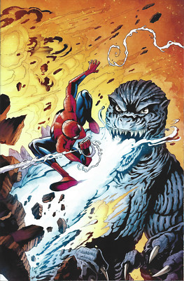 Godzilla vs Spider-Man #1 1:100 Chris Campana Virgin Variant Marvel 2025-image