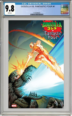 GODZILLA VS. FANTASTIC FOUR #1 MARK BAGLEY FOIL VARIANT CGC 9.8 NM PRESALE  3.19-image