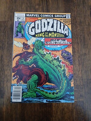 GODZILLA #5 in VF+ condition a 1977 Marvel Bronze Age comic with SHIELD-image