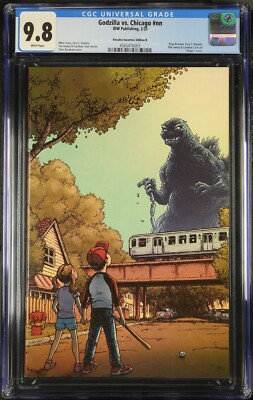 GODZILLA VS. AMERICA: CHICAGO #1D Chris Burnham 1:50 Incentive CGC 9.8-image