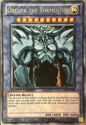 Obelisk the Tormentor LC01-EN001 Limited Edition Ultra Rare MP-image