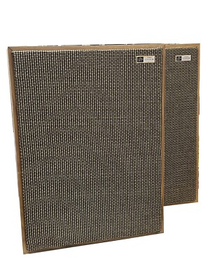 Vintage The Fisher KS-1 Mid Century Modern Woofer Floor Speakers (Walnut Bodies)-image