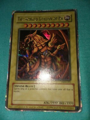 The Winged Dragon of Ra God Card Secret Rare DOD-001 (gently used) -image