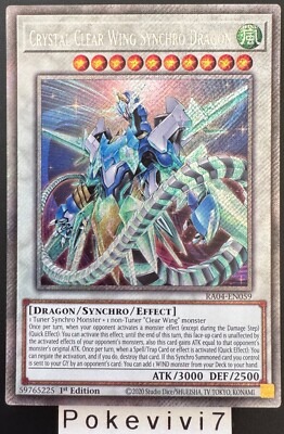 YU-GI-OH! Card CRYSTAL CLEAR WING SYNCHRO DRAGON RA04-EN059 PSR NEW-image