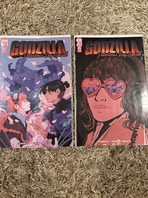 Godzilla: Valentine's Day Special - 2 Covers A & B (Godzilla Lot #47) RARE-image