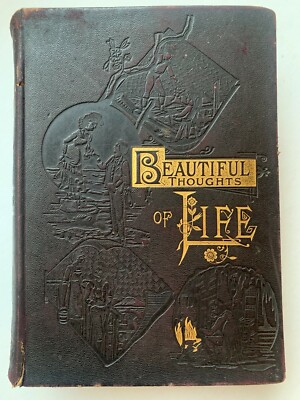 BEAUTIFUL THOUGHTS OF LIFE -1889 -P.W. ZIEGLER, ED. & PUBLISHER - SCARCE 1ST ED.-image