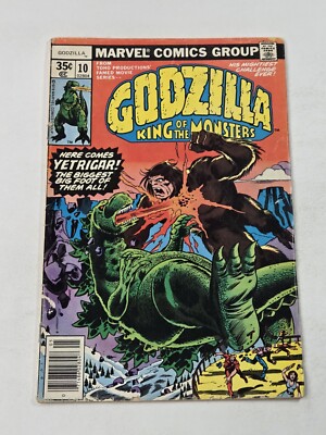 Godzillla 10 NEWSSTAND Marvel Comics Vs. Yetrigar Bronze Age 1978-image