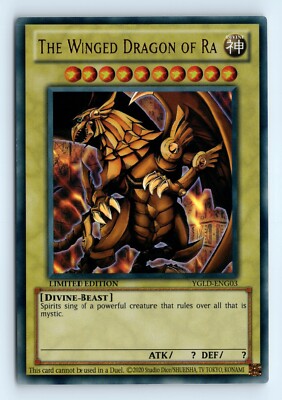 Yu-Gi-Uh King of Games Yugi's Legendary Decks YGLD-ENG03 The Winged Dragon of Ra-image