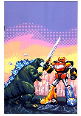 Godzilla vs Mighty Morphin Power Rangers #1 Sanches 8-Bit Virgin Variant MMPR-image