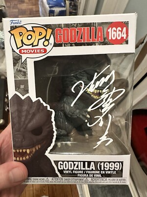 Signed Tsutomu Kitagawa Godzilla Funko Pop Beckett Witnessed 1999 1664-image