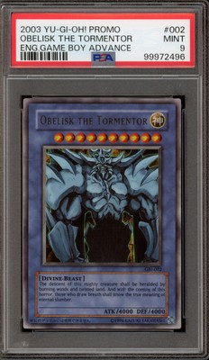 Yu-Gi-Oh! Obelisk The Tormentor Game Boy ADV Ultra Rare Promo GBI-002 PSA 9 Mint-image