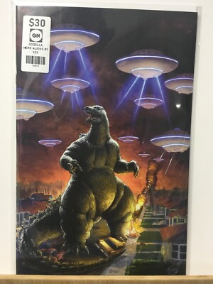 Godzilla: Here there be aliens (2025) #1 NM virgin 1:25 Variant-image