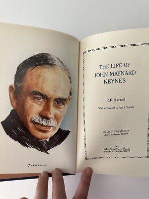  THE LIFE OF JOHN MAYNARD KEYNES by R. F. Harrod EASTON PRESS LEATHER BOUND-image