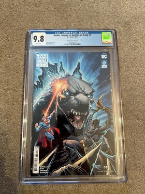 JUSTICE LEAGUE VS. GODZILLA VS. KONG #4 PORTACIO GODZILLA VARIANT CGC 9.8 RARE-image