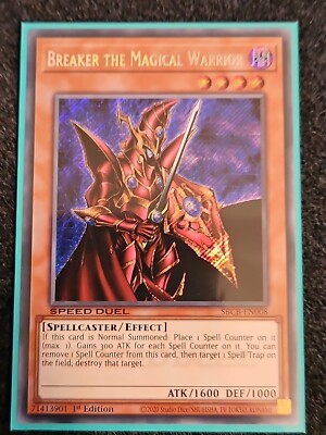 1x (M/NM) Breaker the Magical Warrior - SBCB-EN008 - Secret Rare - 1st Edition -image