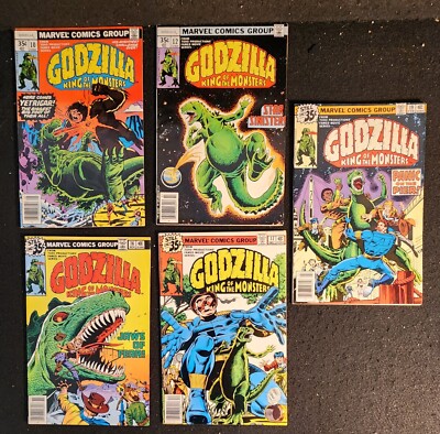 GODZILLA #10, 12, 16, 17, 19 (Marvel Comics 1978) F+-image